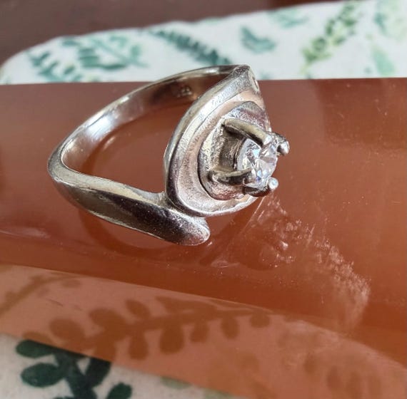 Sterling Silver Celestial Spiral Ring - Amethyst … - image 7