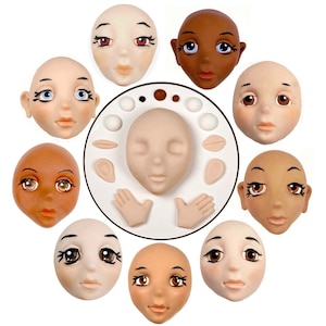 Moldf27, 1 3/4-inch Eye-Maker Face Mold ( 4.4 cm ) by Maureen Carlson