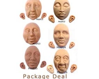Moldf21-f22-f23-f24-f25-f26 Package Deal, face mold by Maureen Carlson.