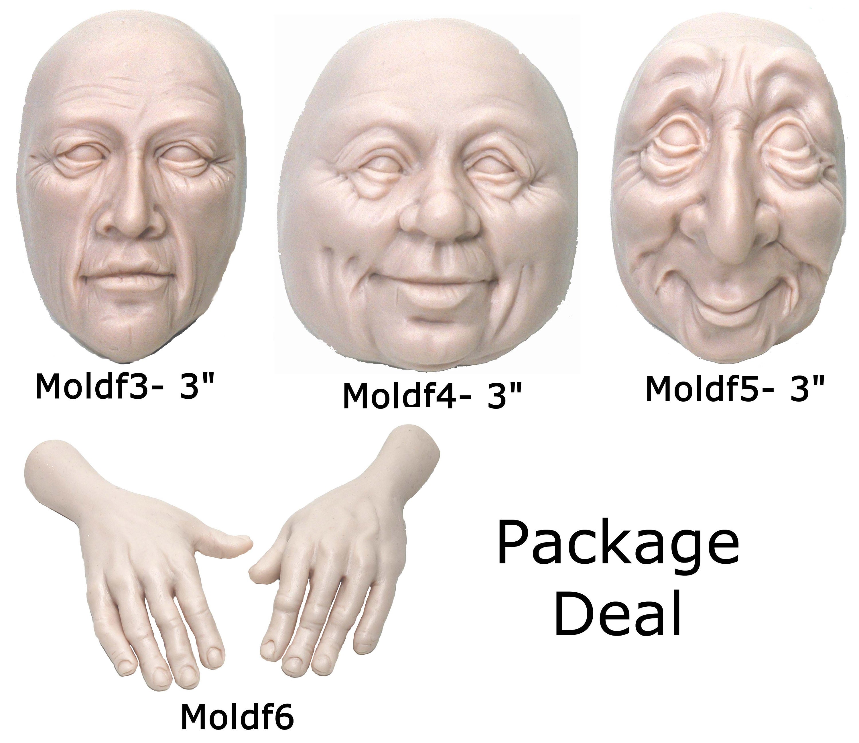 Flexible Silicone Doll Hands Push Mold - White Gothic Studios