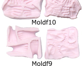 Moldf9,Moldf10 Package Deal, hand mold, foot mold by Maureen Carlson.