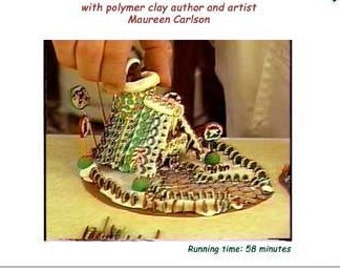 Online Video- Vol-4 - How to make Gingerbread House and Christmas Ornaments with Polymer Clay by Maureen Carlson and Wee Folk Creations