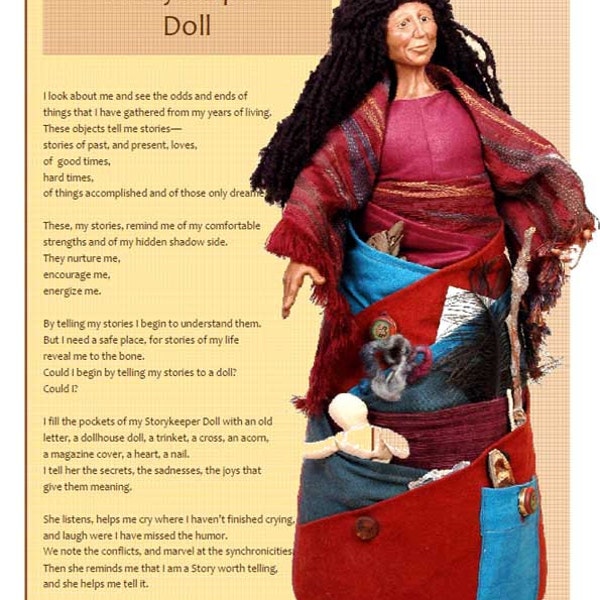 A Tutorial and Storykeeper Doll Pattern for Fabric Doll Body - Uses Purchased or Sculpted Head - a Maureen Carlson Design - 25 pages