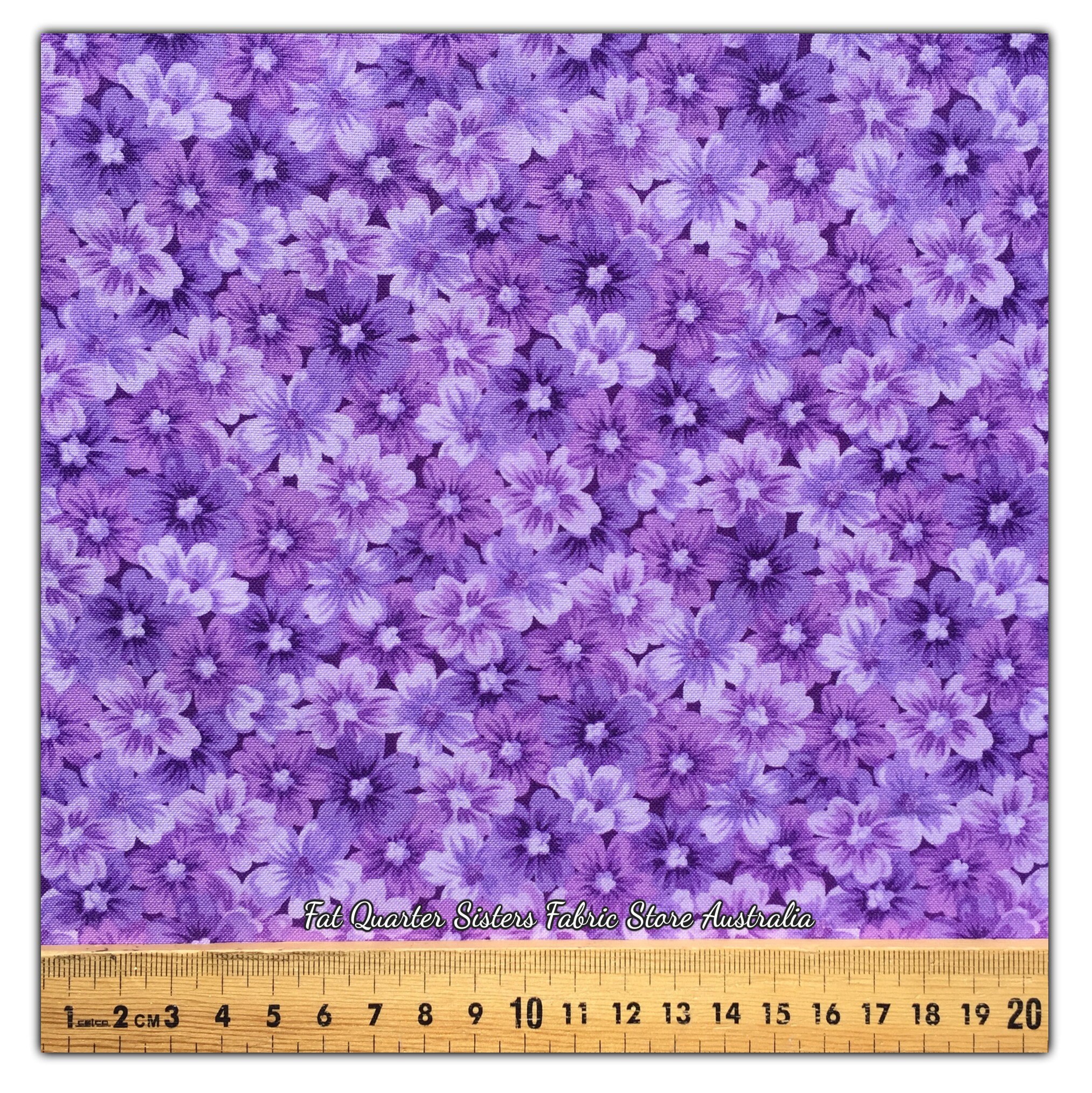 Fabric Traditions Floral Blender Purple Sold by the FAT Etsy