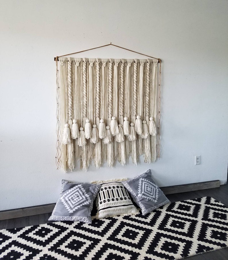 48 Large Macramé Wall Hanging/large Woven Wall Etsy