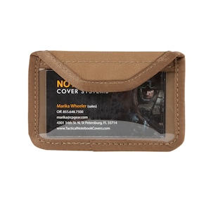 Detachable Business Card Pouch | See-Thru front | Tactical business card holder pouch with Hook Fastener Backing