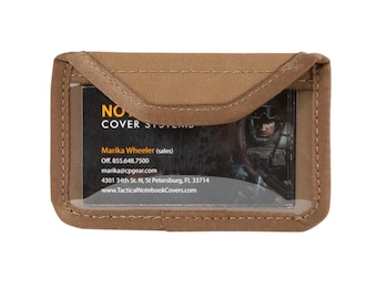 Detachable Business Card Pouch | See-Thru front | Tactical business card holder pouch with Hook Fastener Backing