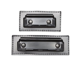 Detachable Mini Clipboard Compression Clamp | Small (3.5”) OR LG (5") | Hook Fastener Backing | Compatible with our Tactical Notebook Covers