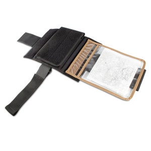 Map Sleeve Accessory for our Modular Pilot&#39;s Kneeboard | Holds map or paper that is 8&quot; long by 7&quot; tall | Attaches with Hook Fastener