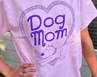 Pink Dog Mom T-Shirt
