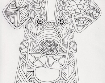 The Illustrated Dog Part I Coloring Page