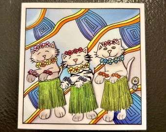 Hula Cats Sticker
