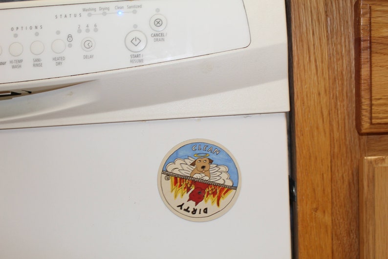 Dog Art Dishwasher Magnet image 1