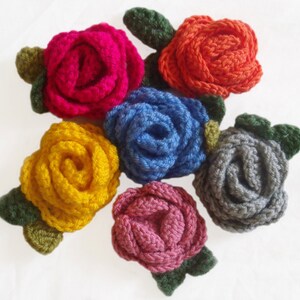 Rose Crochet Brooch / Flower Crochet Brooch / Crochet Brooch / Handmade / Crochet Pin image 2