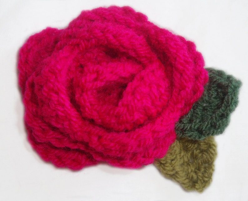 Rose Crochet Brooch / Flower Crochet Brooch / Crochet Brooch / Handmade / Crochet Pin image 4