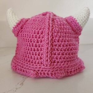 Crochet Viking Hat / Crochet Viking Helmet / Crochet Hat / Handmade / Baby Hat / Kids Crochet Hat / Adult Crochet Hat Fondant