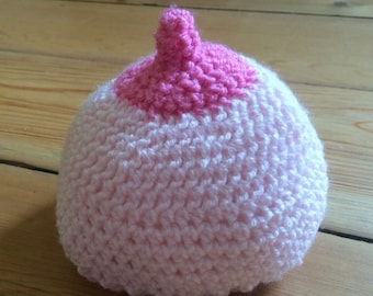 Boob/Breast Crochet Hat / Breastfeeding Crochet Hat / Handmade / Boob Crochet / Baby Hat / Kid’s Crochet Hat / Adult Crochet Hat