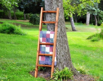 Quilt Ladder Rustic Solid Wood Quilt Blanket Ladder, Blanket Ladder, Decorative Ladder, Rustic Wood Ladder, Towel Ladder, Quilt Ladder