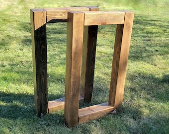 Rectangle Wood Table Legs | Wood Stock Craft Legs