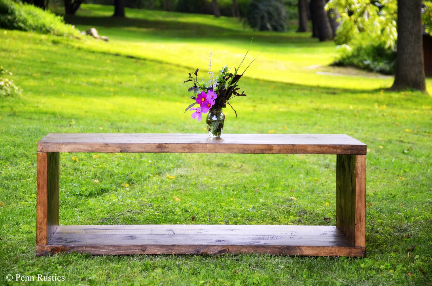 Modern Rustic Coffee Table Media Console Entertainment TV Etsy