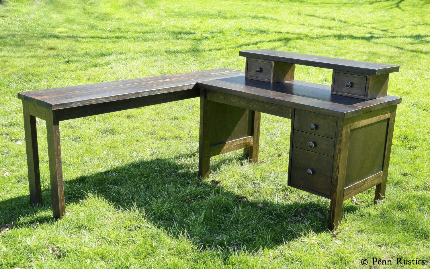 Corner Desk Wood Desk L Table L Shaped Office Desk with | Etsy