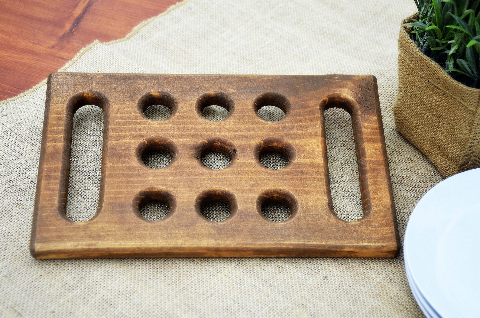 Wood Trivet Wooden Trivet Rustic Solid Wood Kitchen Dining Etsy