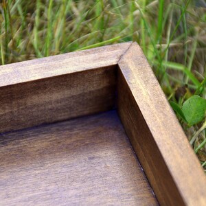 Centerpiece Box Ottoman Tray, wooden box, wood planter box, rustic wedding centerpiece, rustic box, table decor Rustic Solid Wood image 4