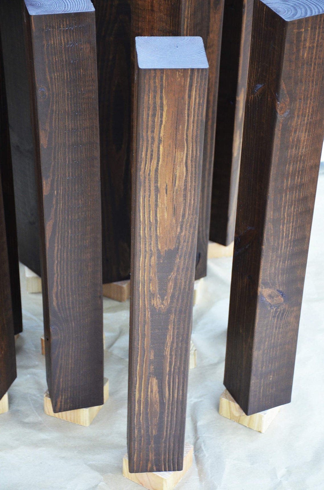 Square Wood Table Legs Wood Stock Craft Legs Etsy UK