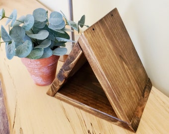 Wood Book Holder | Wood Tree Triangle | Wood Book Mark | Unique Book Gift | Rustic Wood Decor