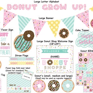 Donut Party Printable Pack! (DIGITAL FILE ONLY)