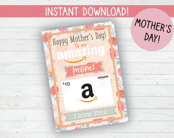 PRINTABLE Mother's Day Amazon Gift Card Holder, Mother's Day Card, Mother's Day Gift, Mother's Day Amazon Printable, Mother's Day Gift Card