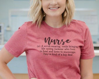Nurse T-Shirt Definition Graphic Tee, Cute Nurse Shirt, Nurse Life Clothes, Nursing Life Shirt, Gift For Nurse, Nursing Student Gift