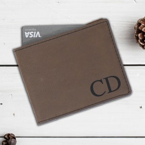 Personalized Wallet, Mens Wallet, engraved wallet, gifts for him, Custom bifold wallet, mens gift image 3