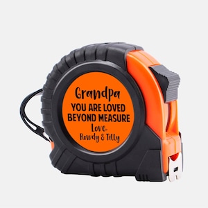 Personalized Tape Measure for Grandpa, Christas Gift for Grandfather, Custom Birthday Gift for Papa from Grandkids