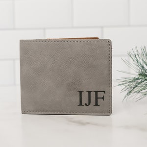 Personalized Wallet, Mens Wallet, engraved wallet, gifts for him, Custom bifold wallet, mens gift Bild 1