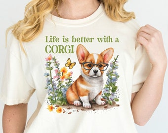 Cadeau pour amoureux de corgi Chemise couleurs confort Cadeau pour son anniversaire Cadeau pour maman corgi Chemise corgi Cadeaux Corgi
