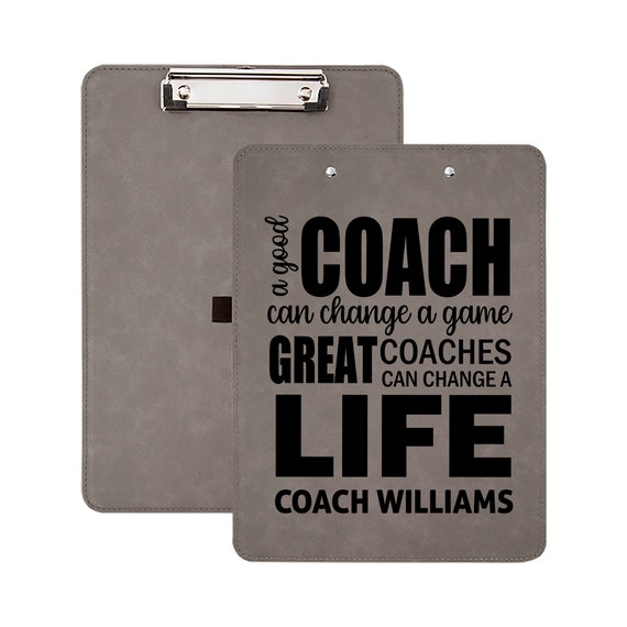 Coach Gifts Custom Clipboard for Coaches Leather Clip Board Etsy