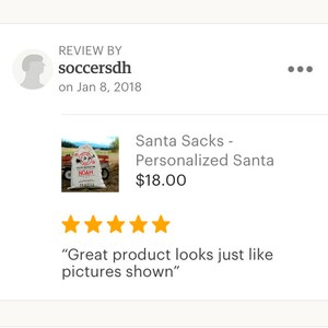 Personalized Cotton Canvas Santa Sack, Christmas Gift Bag