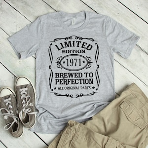 Limited Edition Birth Year T-Shirt for Men | Personalized Birthday Gift for Him | Fathers Day, Husband, Dad, Men’s Unique Gift