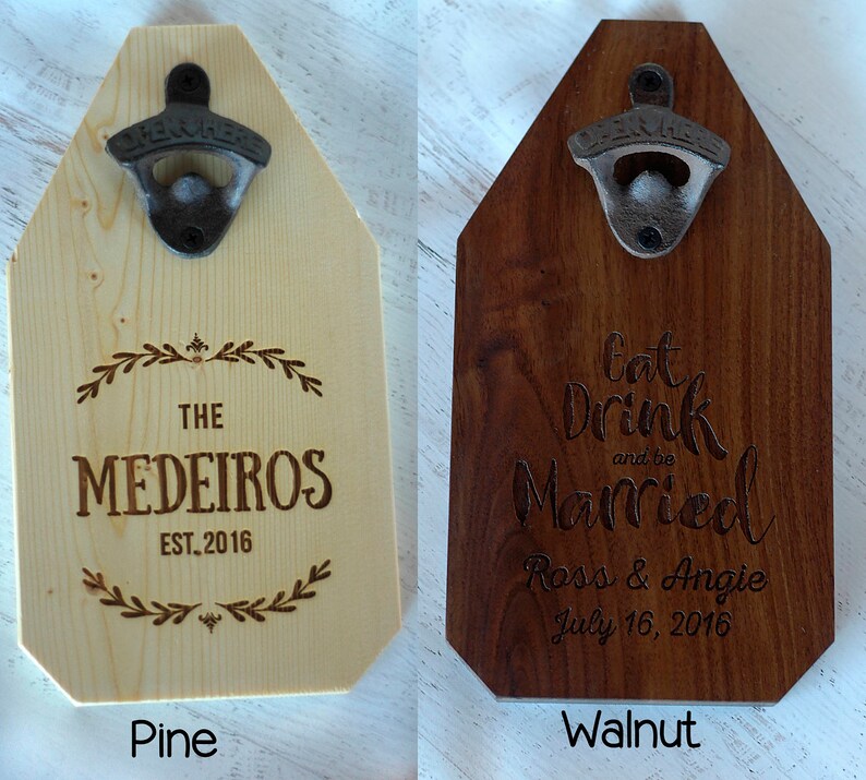 Wedding Gift Personalized Sign Wood Bottle Opener image 7