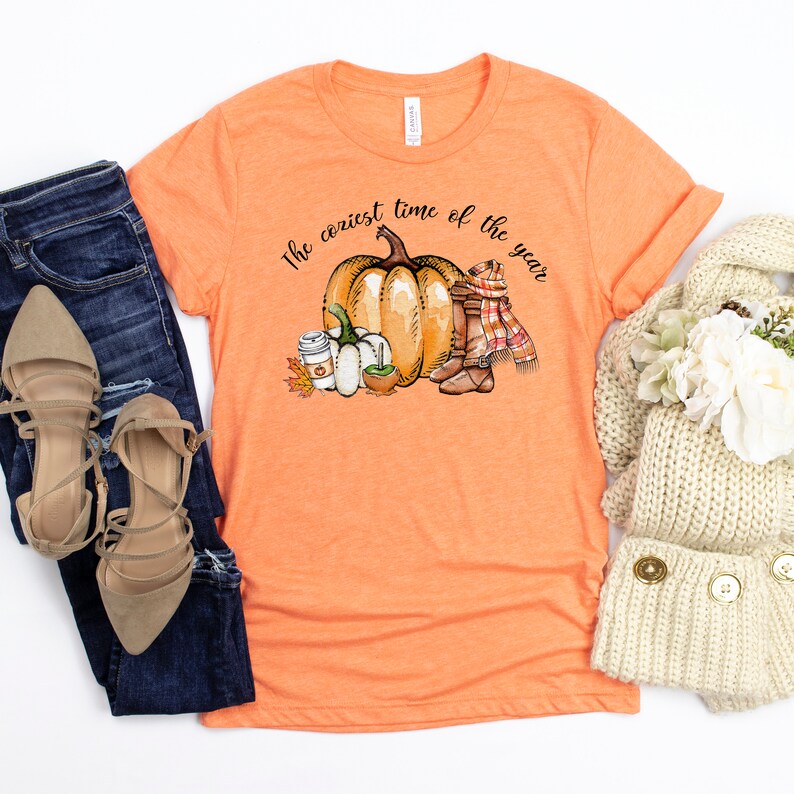 Fall Tshirts for Women Fall Shirt Women Graphic Pumpkin Tee Etsy