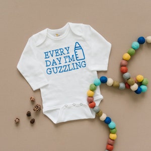 Funny Baby Bodysuit, 'Every Day I'm Guzzling', Baby Shower Gift