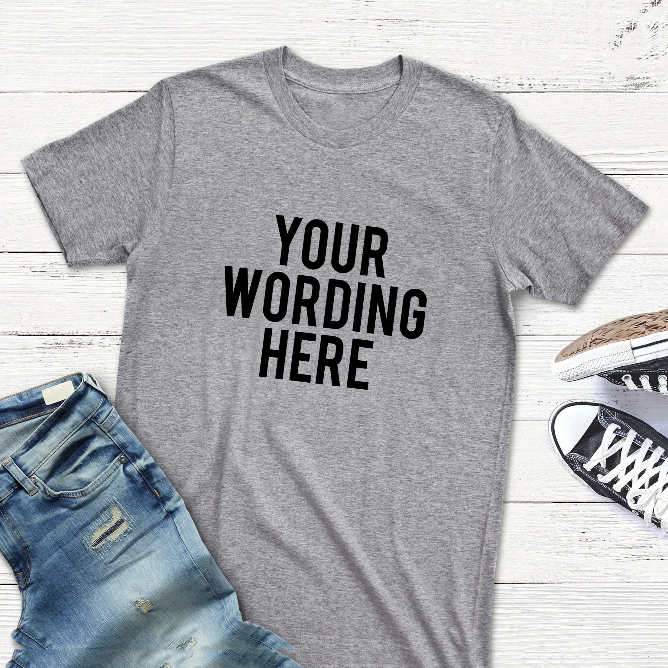 Custom Tshirt Your Wording Custom Text Shirt Etsy