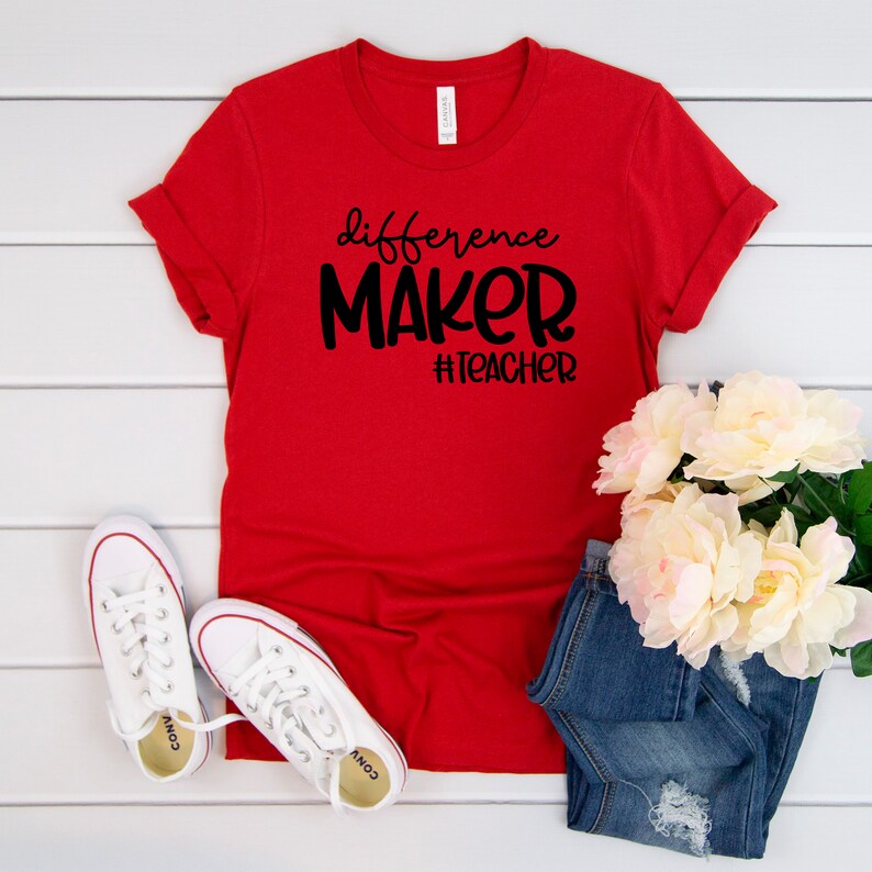 Unisex Teacher Gift preschool teacher shirt Teacher shirts difference maker school teacher tshirt reading teacher shirt daycare teacher