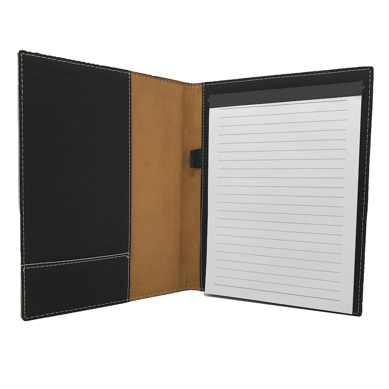 Monogram Legal Pad Holder Laser Engraved Portfolio Leather Etsy