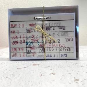 Library Book Due Date Blank Notecard Set - Joyful Moose