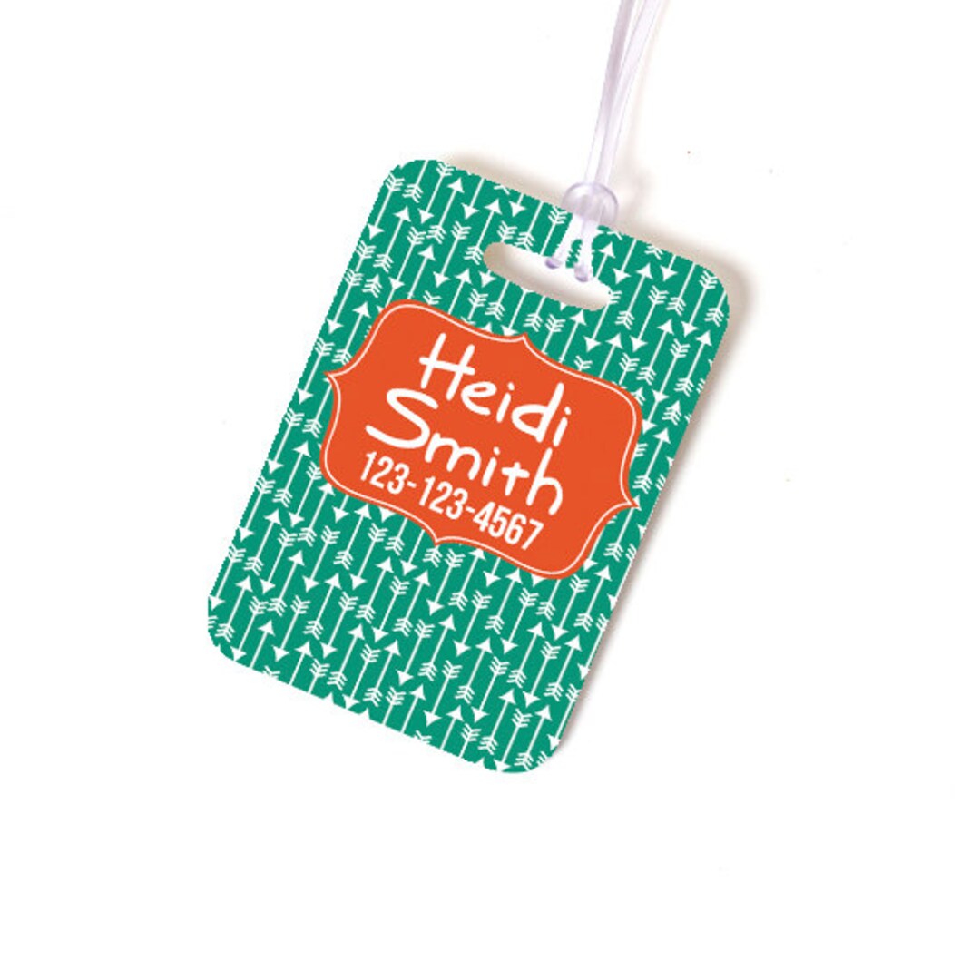 Custom Bag Tag Monogram Backpack Name Tag Personalized Diaper Bag Tag