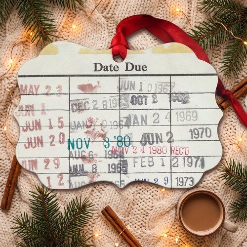 Christmas Ornament Book Lover Theme, Unique Book Ornament, Vintage Library Vibe, Cozy Literary Decor, Gift For Bookworms, Book Club Keepsake
