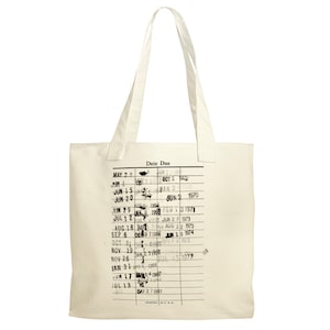 Library Canvas Tote Bag Reusable Grocery Bag for Book Lover Literary Tote image 2