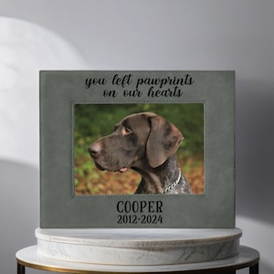 Pet Loss Gifts, Dog Memorial Frame with Personalized Photo Display, In Memory of Pet, Loss of Dog Tribute, Pet Memorial Picture Frame